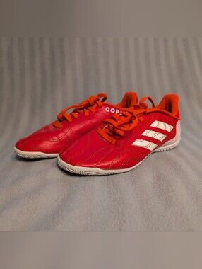 Adidas COPA SENSE.4 Indoor Athletic Soccer Shoes - Red/White FY6181 Size 2